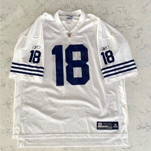 White and Blue “Manning” Vintage Sewn Football Jersey